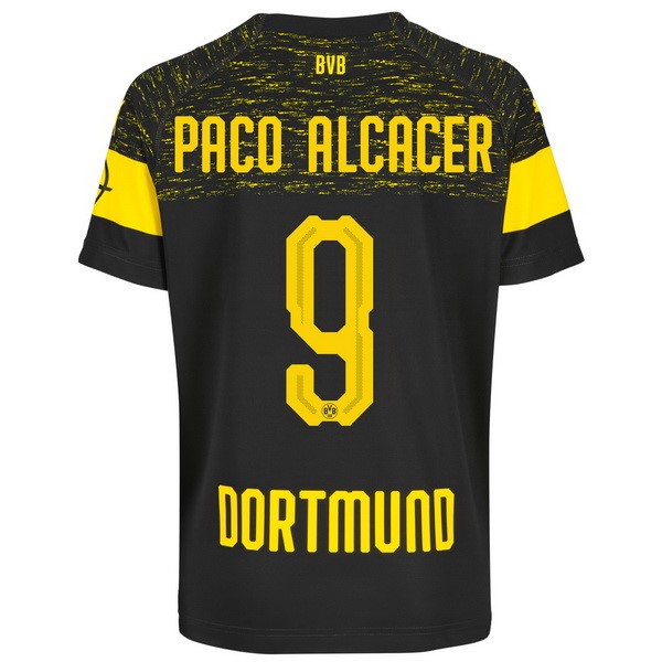 Camiseta Borussia Dortmund 2ª Paco Alcacer 2018-2019 Negro
